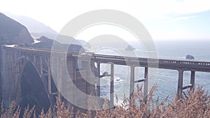 Bixby creek bridge, pacific coast highway 1, Cabrillo road. California, Big Sur.