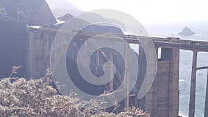 Bixby creek bridge, pacific coast highway 1, Cabrillo road. California, Big Sur.