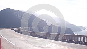 Bixby creek bridge, pacific coast highway 1, Cabrillo road. California, Big Sur.