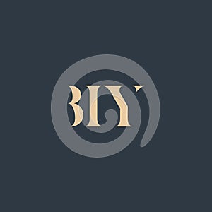 BIY abstract letter logo