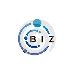 BIZ letter logo design on white background. BIZ creative initials letter logo concept. BIZ letter design.BIZ letter logo design