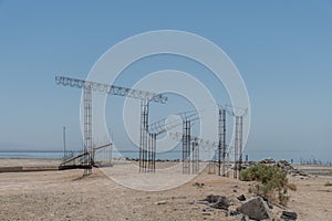 Bizarre artwork at the Bombay Beach on the eastern Salton Sea shore, California
