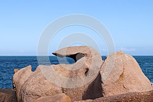 Bizarre boulders on the Pink Granite Coast in Brittany