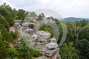 Bizarre cliffs of sandstone in the Garden of the Gods of Souther