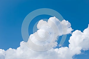 Bizarre cloud on blue sky