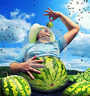 Bizarre farmer photo