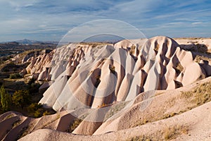 Bizarre geological formations in Cappadocia