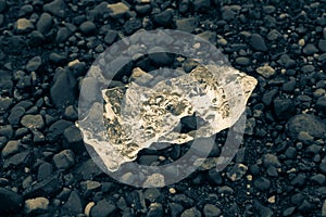 Bizarre ice floes of Iceberg lagoon jokulsarlon on the south of Iceland. Toned