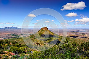 Bizarre landmark mountain in the Valley of Desolation, Graaff Reinet, Karoo, Camdeboo, South Africa