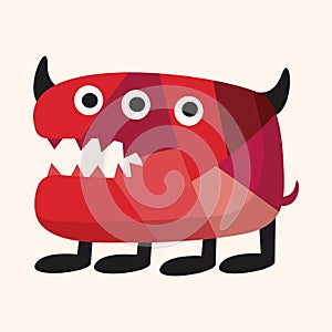 Bizarre monster flat icon elements,eps10 photo