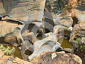 bizarre rock formation in africa on a cliff