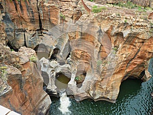 bizarre rock formation in africa on a cliff