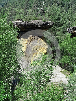 Bizarre rock formation - rock plate