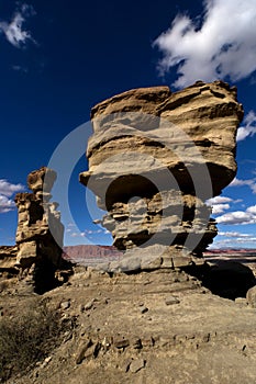 Bizarre wind shaped rock formations photo
