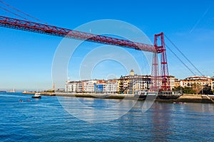 The Bizkaia suspension bridge in Portugalete, Spain