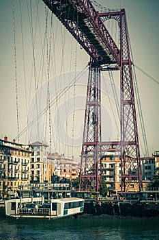 The Bizkaia suspension bridge in Portugalete, Spain