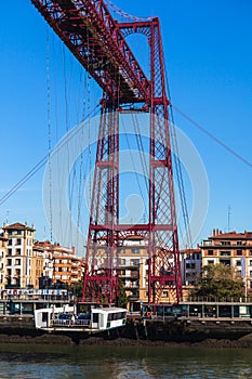 The Bizkaia suspension bridge in Portugalete, Spain