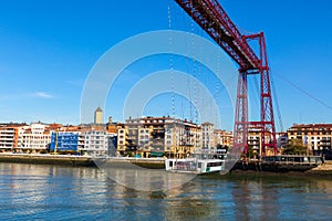 The Bizkaia suspension bridge in Portugalete, Spain