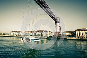 The Bizkaia suspension bridge in Portugalete, Spain