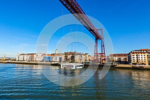 The Bizkaia suspension bridge in Portugalete, Spain