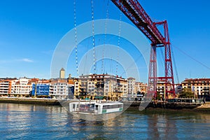 The Bizkaia suspension bridge in Portugalete, Spain