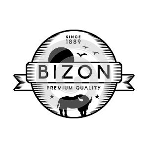 Bizon vector logo template