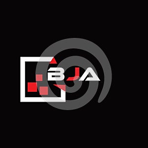 BJA creative minimalist letter logo. BJA unique vector initials alphabet letter logo