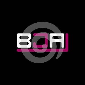 BJA letter logo creative design with vector graphic, BJA