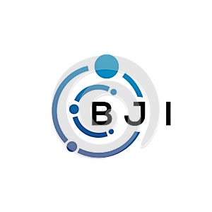 BJI letter logo design on white background. BJI creative initials letter logo concept. BJI letter design