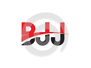 BJJ Letter Initial Logo Design Vector Illustration