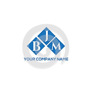 BJM letter logo design on WHITE background. BJM creative initials letter logo tter logo design on