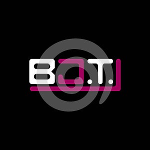 BJT letter logo creative design with vector graphic, BJT