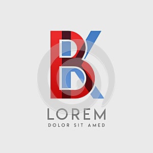 BK logo letters with blue and red gradation