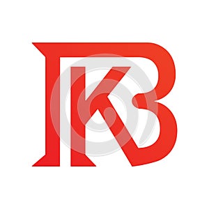 BK logo vector orange color images.. KB letter logo template design. BK logo company best identity