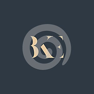 BKE abstract letter logo