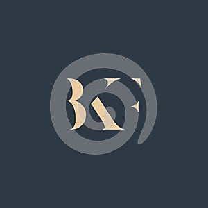BKF abstract letter logo