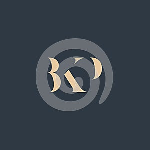 BKP abstract letter logo