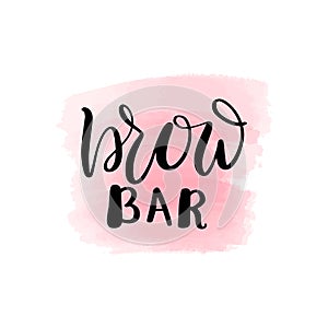 Lettering brow bar
