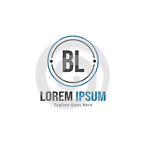 BL Letter Logo Design. Creative Modern BL Letters Icon Illustration