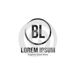 BL Letter Logo Design. Creative Modern BL Letters Icon Illustration