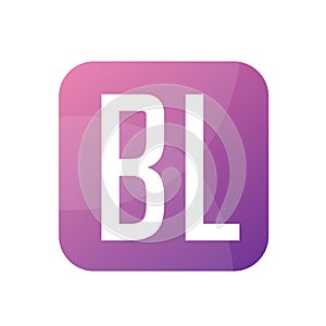 BL Letter Logo Design With Simple style