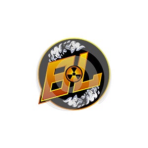 BL Logo Monogram ESport Gaming with Gas Shape Design