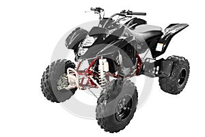 Black 4x4 quadbike isolated