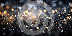 Black abstract bokeh background