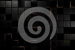 black abstract background with geometric cubes theme