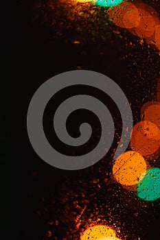 Black abstract bokeh background