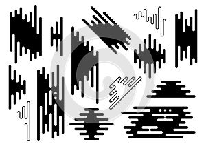 Black abstract design elements