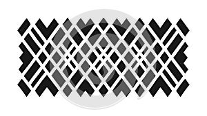 Black Abstract Geometric Mesh Grid Pattern, vector design Generative AI