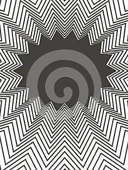 Black abstract halftone zigzag frame background