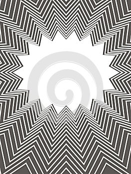 Black abstract halftone zigzag frame background